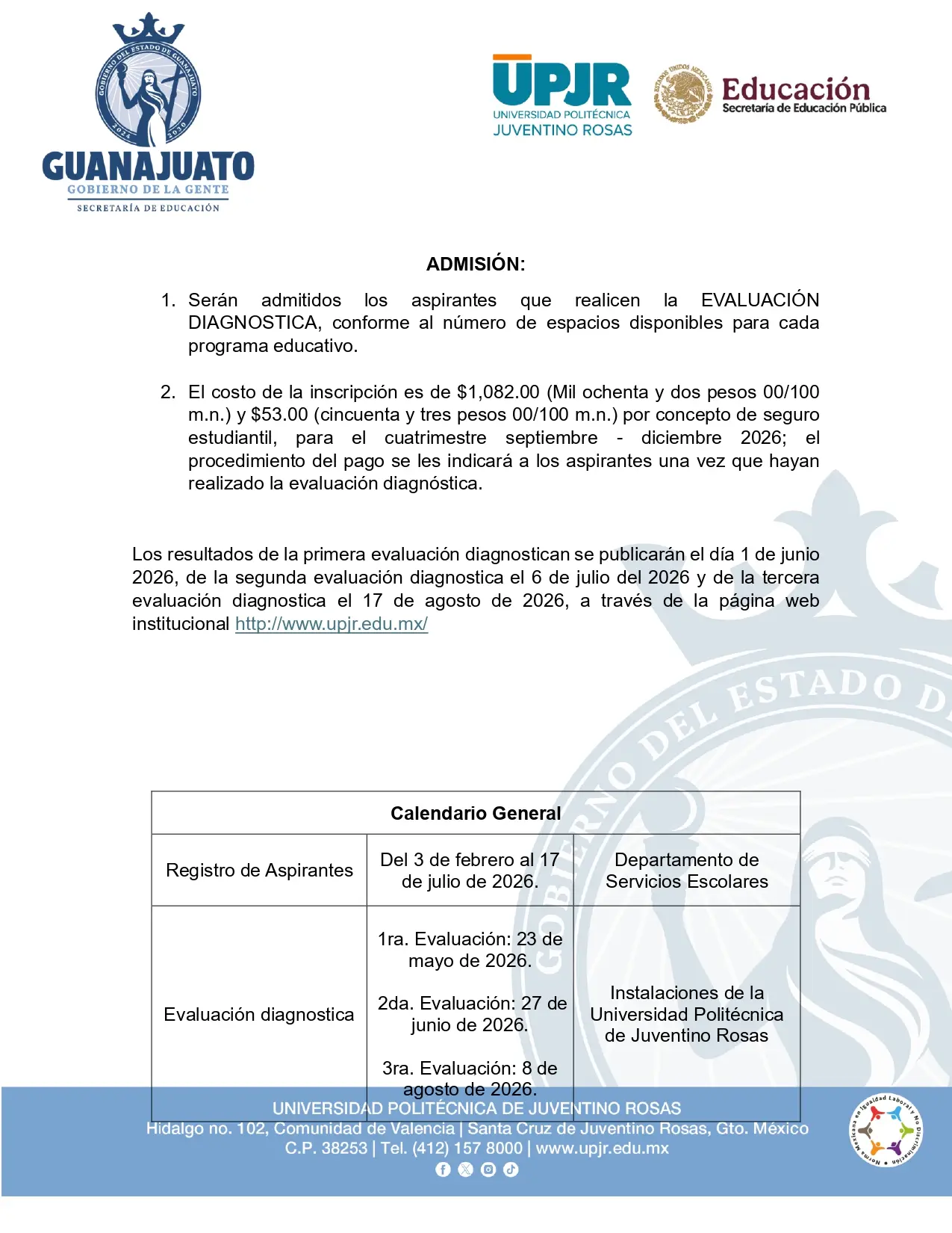 Inscripción